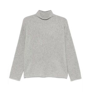 VINCE CASHMERE FUNNEL NECK TURTLENECK SWEATER COZY WINTER LOUNGE Gray L